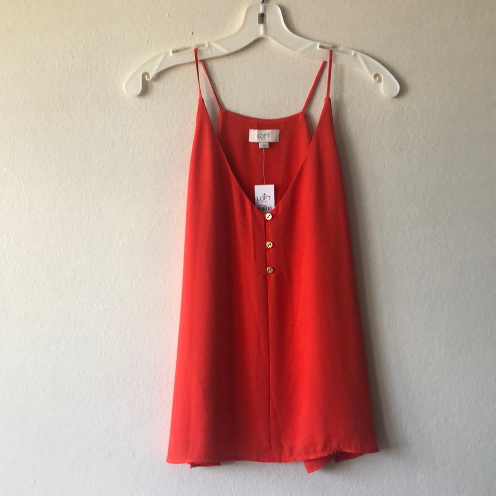 NWT- Loft Orange Racerback Top